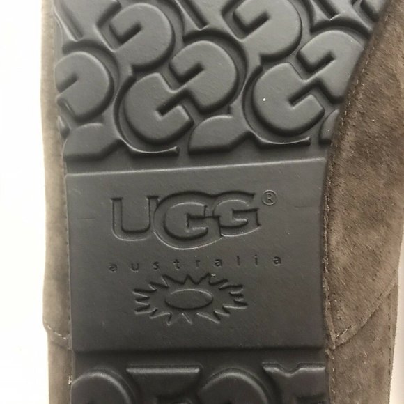 UGG Australia Ascot Brown Suede Slippers Sheep Sherling Fur Lining NWOB main image 10